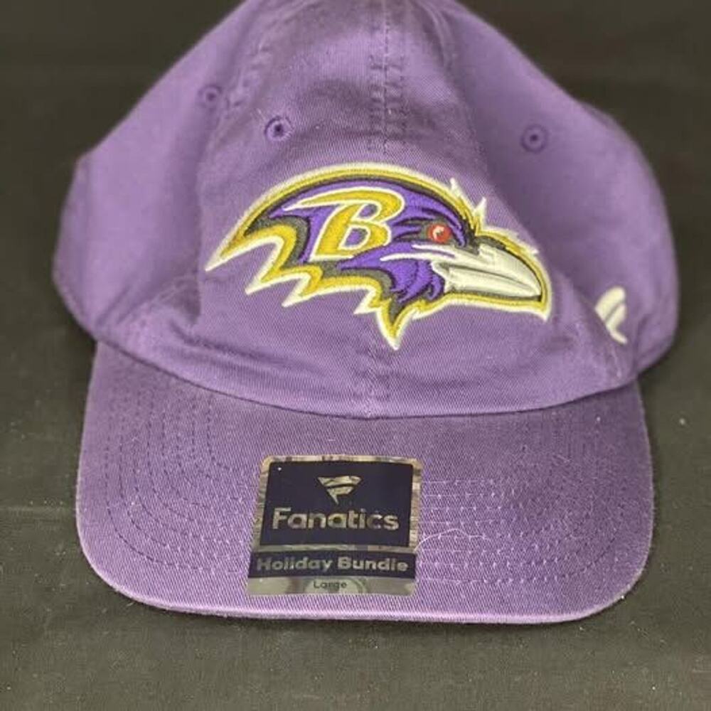 Baltimore Ravens NFL Fanatics A-Flex Stretchfit M/L Relaxed Fitted Cap Hat